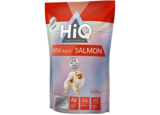 HiQ Dog Dry Adult Mini Salmon 400 g