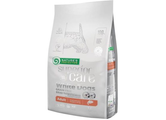 Nature's Protection Superior Care Dog Dry White Dogs Adult Small Breeds Grain Free Salmon 1,5 kg