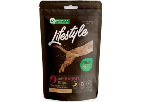 Nature's Protection Cat snack Lifestyle mini králičí plátky 75 g