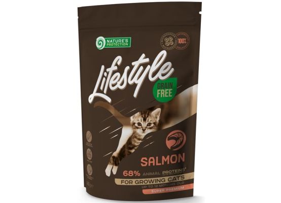 Nature's Protection Cat Dry LifeStyle GF Kitten Salmon 400 g