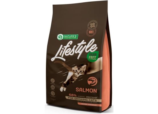 Nature's Protection Cat Dry LifeStyle GF Kitten Salmon 1,5 kg