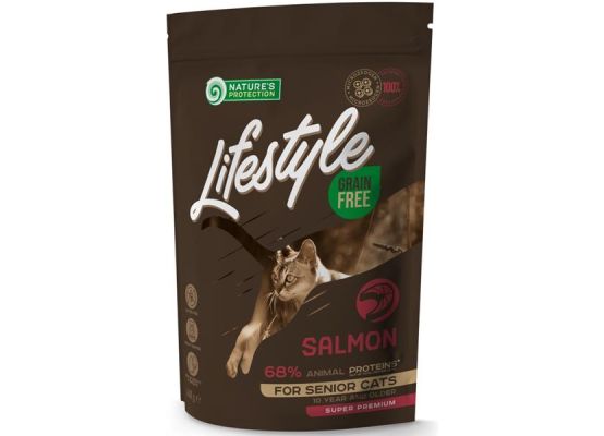 Nature's Protection Cat Dry LifeStyle GF Senior Salmon 400 g