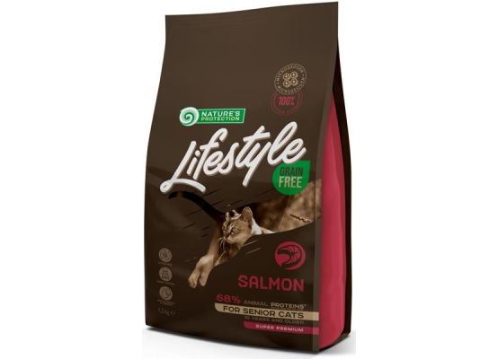 Nature's Protection Cat Dry LifeStyle GF Senior Salmon 1,5 kg