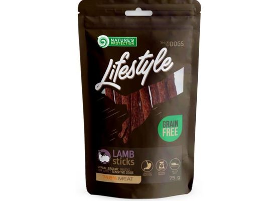 Nature's Protection Dog snack Lifestyle jehněčí tyčinky 75 g
