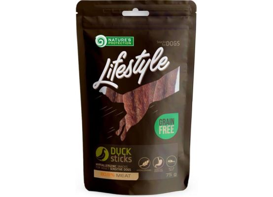 Nature's Protection Dog snack Lifestyle kachní tyčinky 75 g