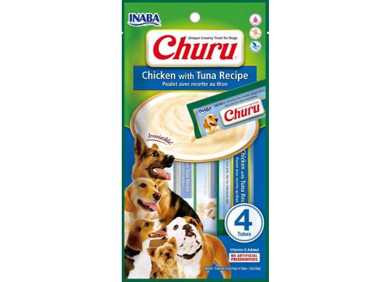 Inaba Churu dog snack kuře a tuňák 4x14 g