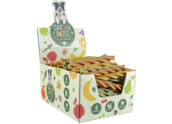 Garden Bites Fruity - kroucená tyčka L displej 135 ks