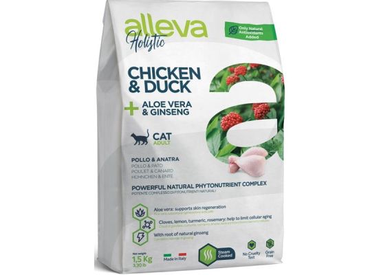 ALLEVA HOLISTIC Cat Dry Adult Chicken&Duck 1,5kg