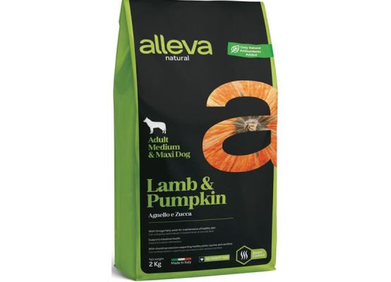 ALLEVA NATURAL Dog Dry Adult Lamb&Pumpkin Medium/Maxi 2kg