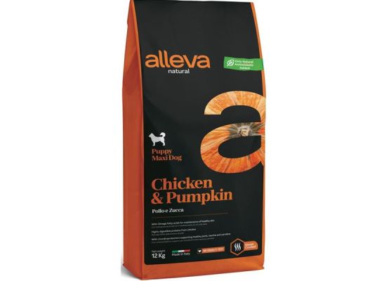 ALLEVA NATURAL Dog Dry Puppy Chicken&Pumpkin Maxi 12kg