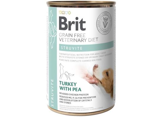 Brit Veterinary Diet Dog Grain Free Struvite Turkey with Pea 400 g