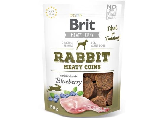 Brit Dog Jerky Rabbit Meaty Coins 80g