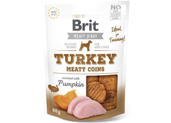 Brit Dog Jerky Turkey Meaty Coins 80g