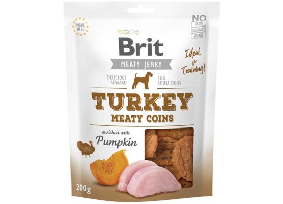 Brit Dog Jerky Turkey Meaty Coins 200g