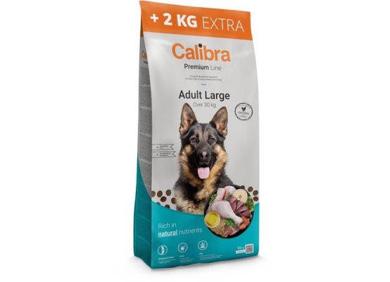 Calibra Dog Premium Line Adult Large 12 kg + 2 kg