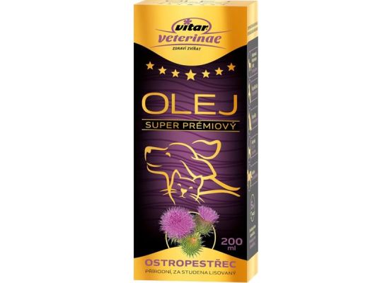 Vitar Veterinae ostropestřec olej 200 ml