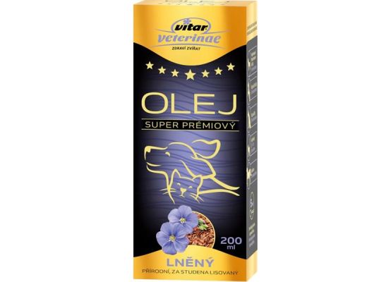 Vitar Veterinae lněný olej 200 ml