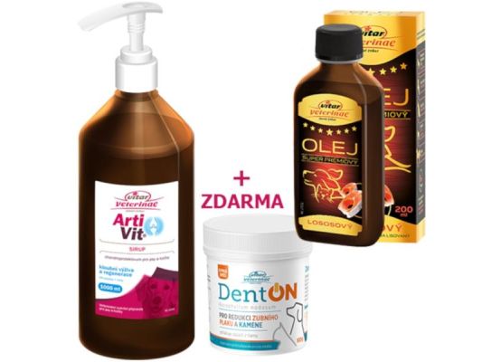 Artivit sir. 1000ml+DentOn 100g+losos olej zdarma