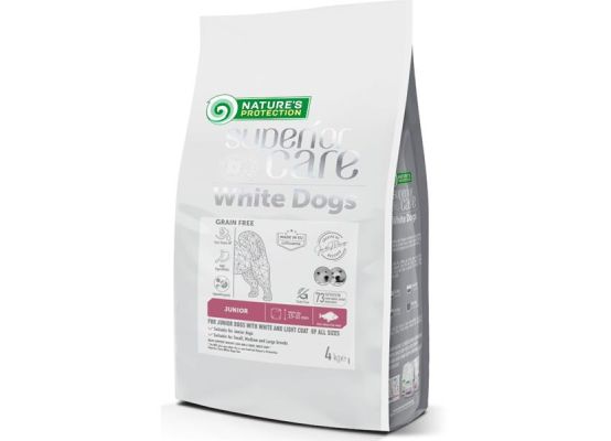 Nature's Protection Superior Care Dog Dry White Dogs Junior Grain Free White Fish 4 kg 
