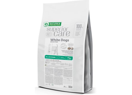 Nature's Protection Superior Care Dog Dry White Dogs Grain Free Insect 4 kg 