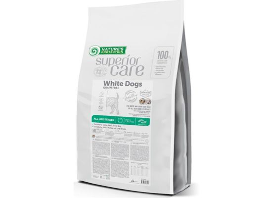 Nature's Protection Superior Care Dog Dry White Dogs Grain Free Insect 10 kg 