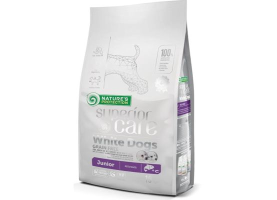 Nature's Protection Superior Care Dog Dry White Dogs Junior Grain Free Salmon 10 kg 