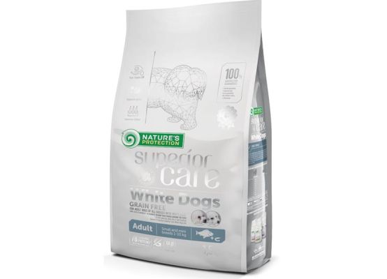 Nature's Protection Superior Care Dog Dry White Dogs Small Breeds Grain Free White Fish 1,5 kg 