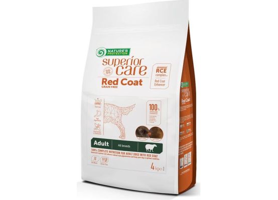 Nature's Protection Superior Care Dog Dry Red Coat Adult Grain Free Lamb 4 kg