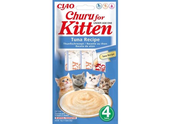 Inaba Churu cat snack Kitten tuňák 4x 14g