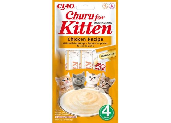 Inaba Churu cat snack Kitten kuře 4x 14g