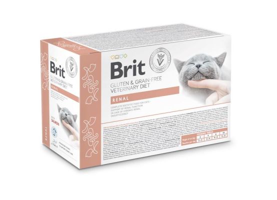 Brit VD Cat Pouch fillets in Gravy Renal 12x85 g