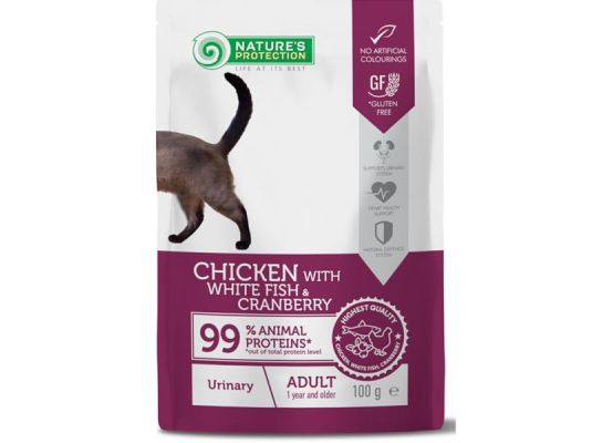 Nature's Protection Cat kaps. Urinary White Fish and Cranberry 100g