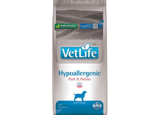 Vet Life Natural DOG Hypo Pork & Potato 12 kg