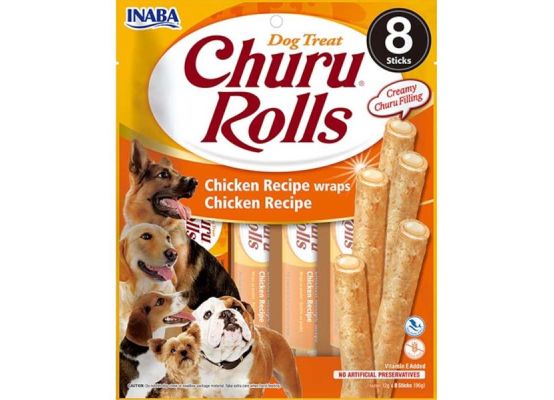 Inaba Churu Rolls dog snack kuře 8x 12g