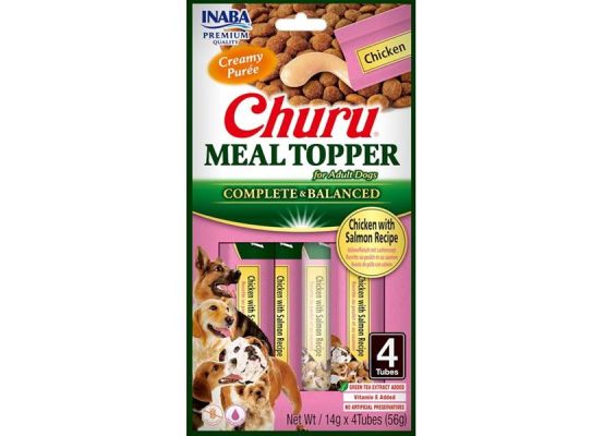 Inaba Churu Dog meal topper kuře a losos 4x 14g