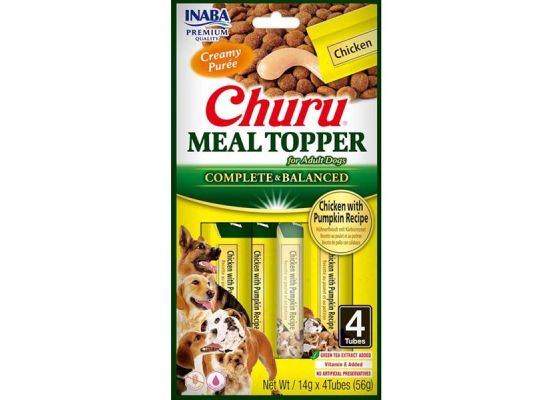 Inaba Churu Dog meal topper kuře a dýně 4x 14g