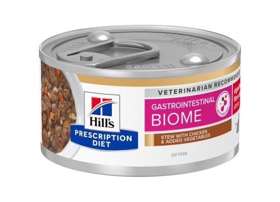 Hill's P/D Feline Biome Gastrointestinal Stress Stew, kuře a zelenina, konzerva 82 g