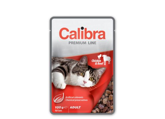 Calibra Cat kapsa Premium Adult Chicken & Beef 100g