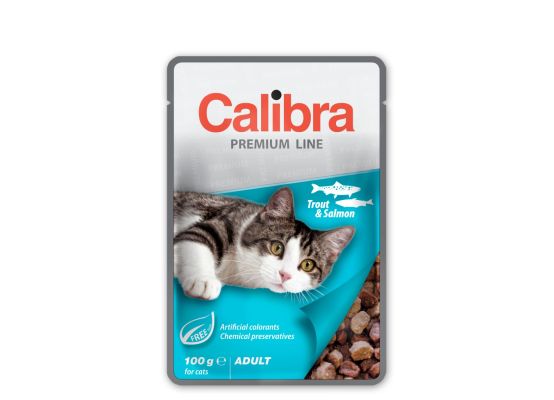 Calibra Cat kapsa Premium Adult Trout & Salmon 100g