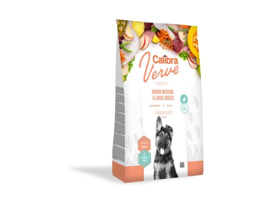 Calibra Dog Verve GF Junior M&L Chicken & Duck 2kg