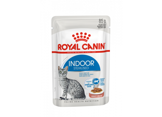Royal Canin Indoor Sterilised In Gravy Pouch 12x 85 g