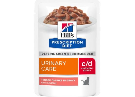 Hill's Fel. PD C/D Urinary Stress Salmon kapsa 12x85 g