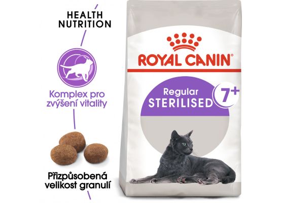 Royal Canin Sterilised 7+ granule pro stárnoucí kastrované kočky 400 g