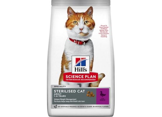 Hill's Fel. Dry SP Adult Young Steril. Cat Duck 3kg