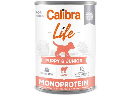 Calibra Dog Life konz. Puppy&Junior Lamb&rice 400g