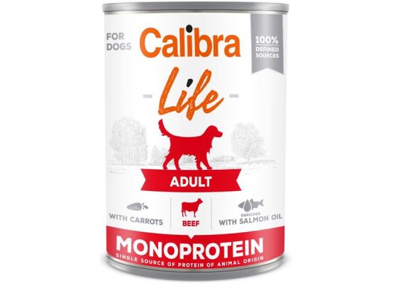 Calibra Dog Life konz. Adult Beef with carrots 400g