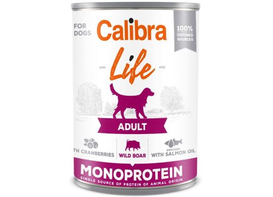 Calibra Dog Life konz. Adult Wild boar with cran. 400g