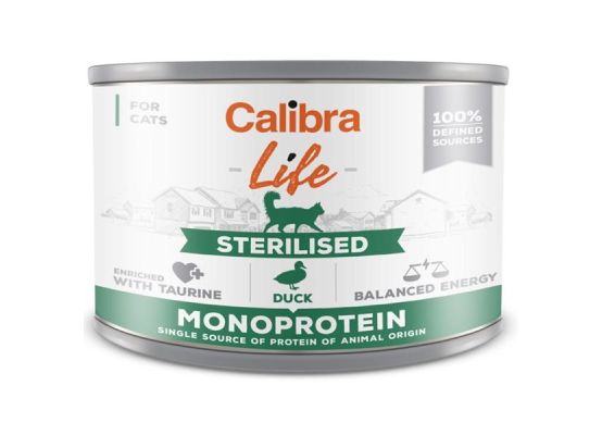 Calibra Cat Life konz. Sterilised Duck 200g