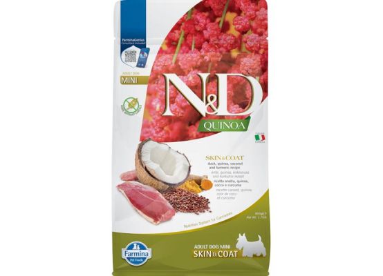 N&D Quinoa DOG Skin & Coat Duck & Coconut Mini 800g