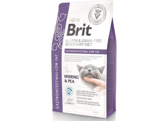 Brit Veterinary Diets Cat GF Gastrointestinal Low Fat 5 kg